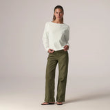 Patagonia Women's Long-Sleeved Mariner Top - Boat Stripe: Weathered Stone