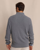 Southern Tide Men's Bass Creek Quarter Button Pullover - Heather Anchor Grey
