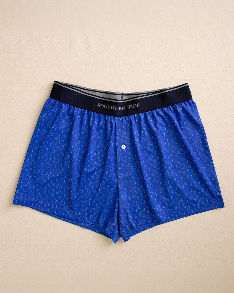 Southern Tide Men's Beer Cheers Performance Boxer - Dazzling Blue