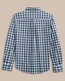 Southern Tide Boys Intercoastal Colleton Plaid Sport Shirt - Dress Blue