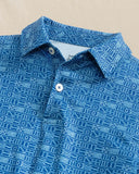 Southern Tide Boys Driver Nautical Flags Printed Performance Polo - Nautical Blue