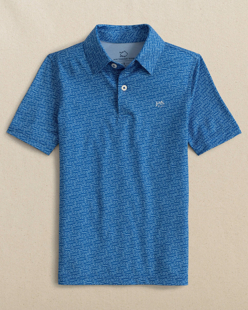 Southern Tide Boys Make It Snappy Performance Polo - Blue Lolite