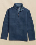Southern Tide Boys Oak Island Quarter Zip - Dress Blue