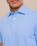 Southern Tide Men's brrr-eeze Heather Performance Polo Shirt - Ocean Channel