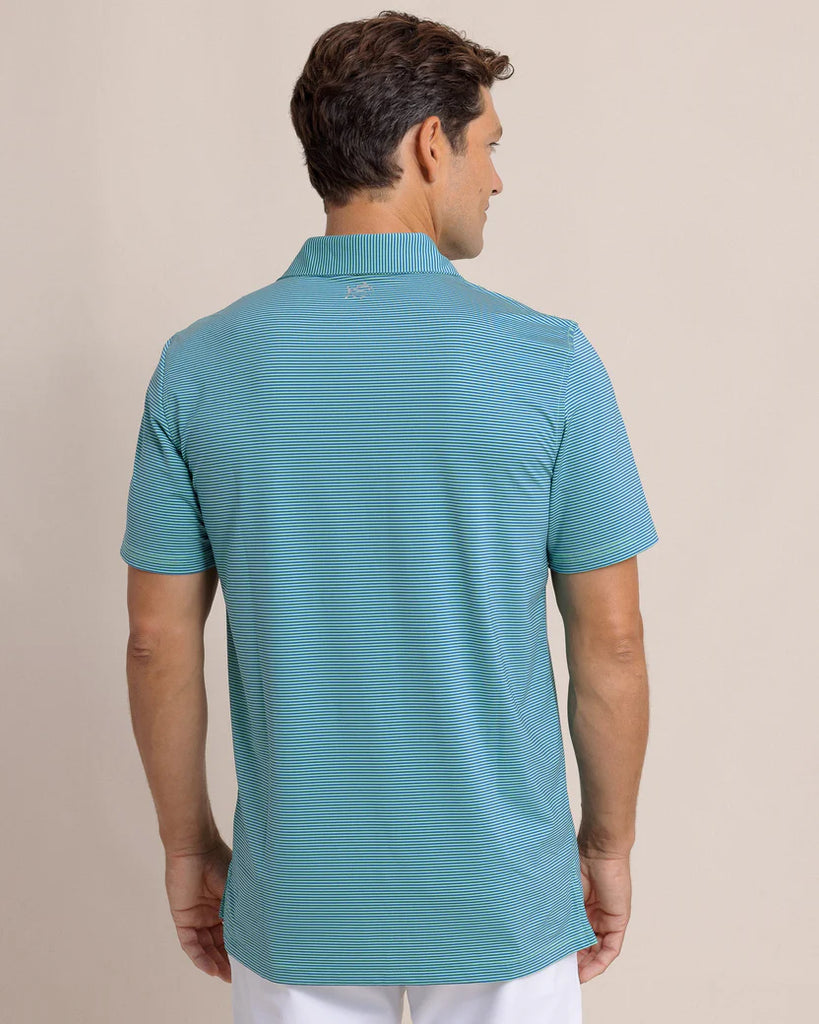 Southern Tide Men's brrr°®-eeze Meadowbrook Stripe Polo - Parakeet