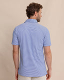 Southern Tide Men's brrr°®-eeze Meadowbrook Stripe Polo - Surf Blue