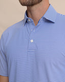 Southern Tide Men's brrr°®-eeze Meadowbrook Stripe Polo - Surf Blue