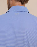 Southern Tide Men's brrr°®-eeze Meadowbrook Stripe Polo - Surf Blue