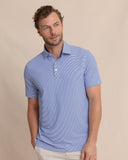 Southern Tide Men's brrr°®-eeze Meadowbrook Stripe Polo - Surf Blue