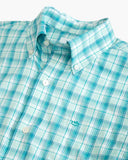 Southern Tide Men's brrr°® Tidepointe Plaid Intercoastal Sport Shirt - Baltic Teal