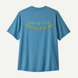 Patagonia Kids' Capilene® Silkweight T-Shirt - '95 Oval Logo: Shore Blue