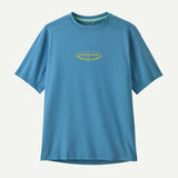 Patagonia Kids' Capilene® Silkweight T-Shirt - '95 Oval Logo: Shore Blue