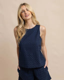 Southern Tide Women's Carissa Eyelet Top - Dress Blue