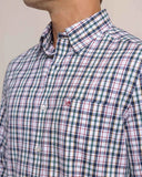 Southern Tide Men's Charleston Master Plaid Long Sleeve Sport Shirt - Forest Biome