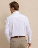 Southern Tide Men's Charleston Overbrook Solid Long Sleeve Sport Shirt - White