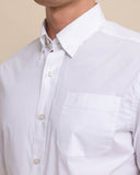 Southern Tide Men's Charleston Overbrook Solid Long Sleeve Sport Shirt - White