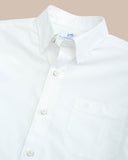 Southern Tide Men's Charleston Overbrook Solid Long Sleeve Sport Shirt - White