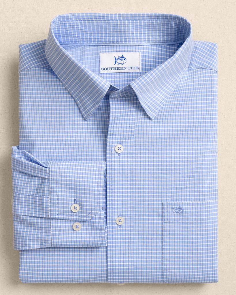Southern Tide Men's Crofton Plaid Charleston Sport Shirt - Ocean Channel