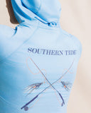 Southern Tide Men's Crossed Lines Coastal Breeze® Performance Hoodie - Ocean Channel