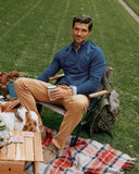Southern TIde Men's Cruiser Heather Quarter Zip Pullover - Heather Dress Blue