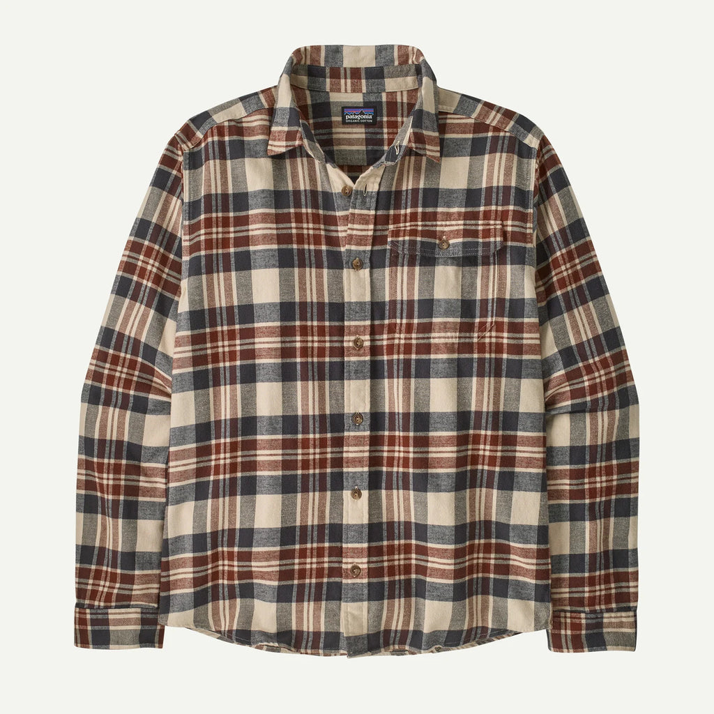 Patagonia Men's Lightweight Fjord Flannel Shirt - Paw: Dried Vanilla