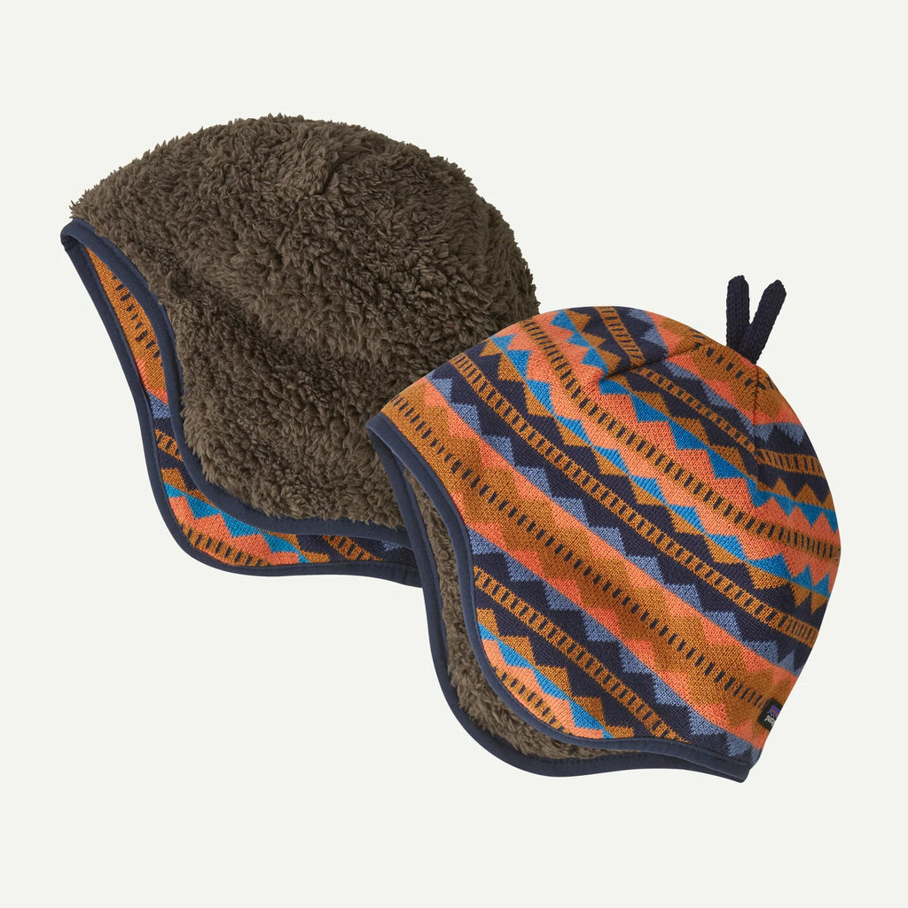 Patagonia Baby Reversible Beanie - Diamond Stripe: Talon Gold