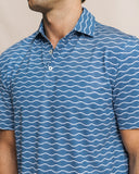 Southern Tide Men's Driver Ocean Echo Printed Polo - Nautical Blue