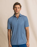 Southern Tide Men's Driver Ocean Echo Printed Polo - Nautical Blue