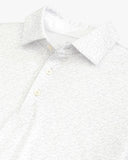 Southern Tide Men's Driver Over Clubbing Print Performance Polo Shirt - Classic White
