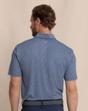 Southern Tide Men's Driver ST Geo Printed Polo - Dress Blue