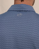 Southern Tide Men's Driver ST Geo Printed Polo - Dress Blue
