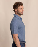 Southern Tide Men's Driver ST Geo Printed Polo - Dress Blue