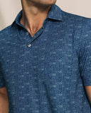 Southern Tide Men's Driver ST Nautical Flag Printed Polo - Nautical Blue