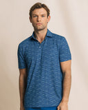 Southern Tide Men's Driver ST Nautical Flag Printed Polo - Nautical Blue