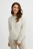 Emproved Plaid Knit Sweater - Almond combo