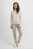 Emproved Plaid Knit Sweater - Almond combo