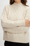 Emproved Quilted Knit Sweater - Pebble