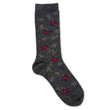 Red Maple Alpaca Socks - Flower