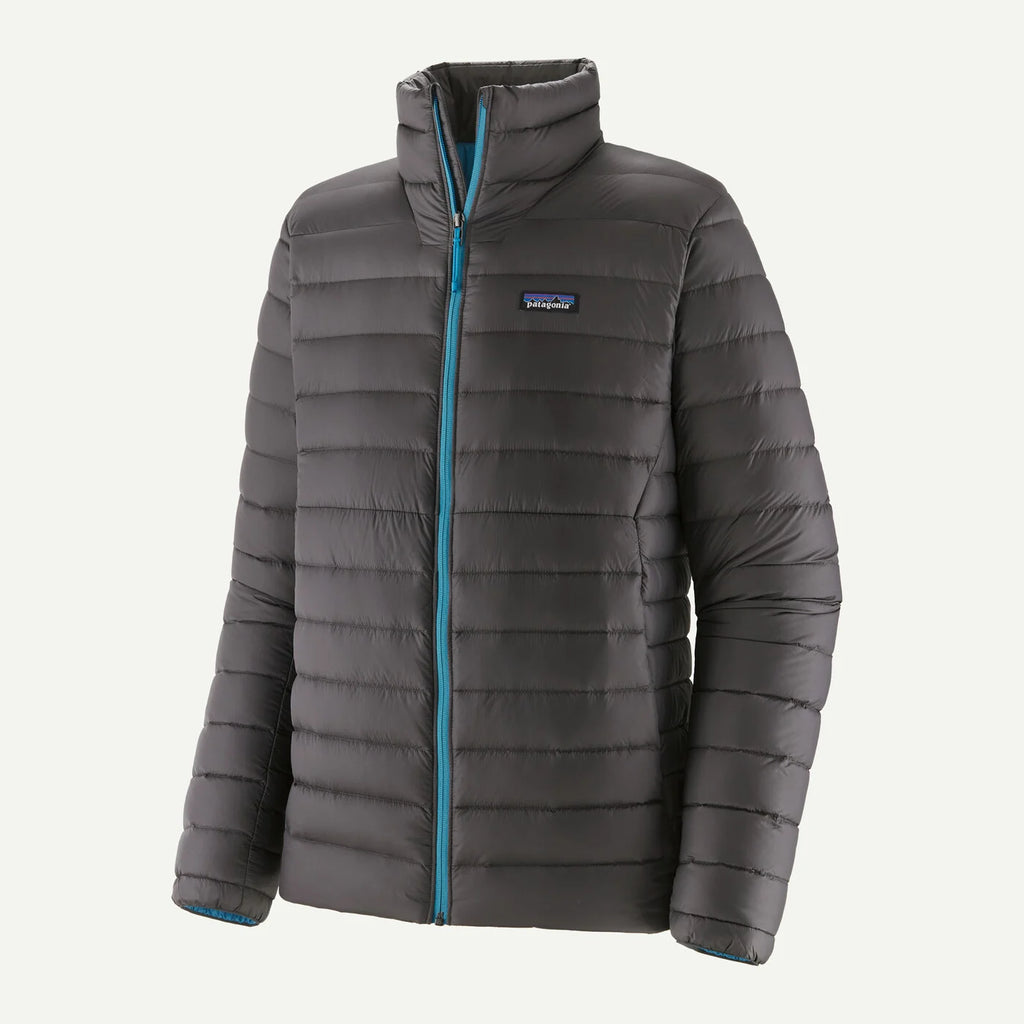 Patagonia Men's Down Sweater™ Jacket - Forge Grey w/ Blue Zip