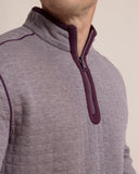 Southern Tide Men's Fairwood Reversible Quarter Zip - Merlot