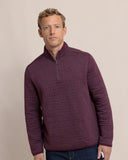 Southern Tide Men's Fairwood Reversible Quarter Zip - Merlot