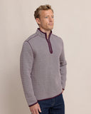 Southern Tide Men's Fairwood Reversible Quarter Zip - Merlot