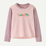 Patagonia Baby Long-Sleeved Capilene® Silkweight UPF T-Shirt - Friend Lei: Dorsal Pink