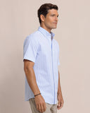 Southern Tide Men's Folly Field Stripe Seersucker Short Sleeve Sport Shirt - Ocean Channel