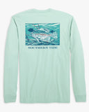 Southern Tide Men's Framed Fish Friends Long Sleeve T-Shirt - Summer Aqua