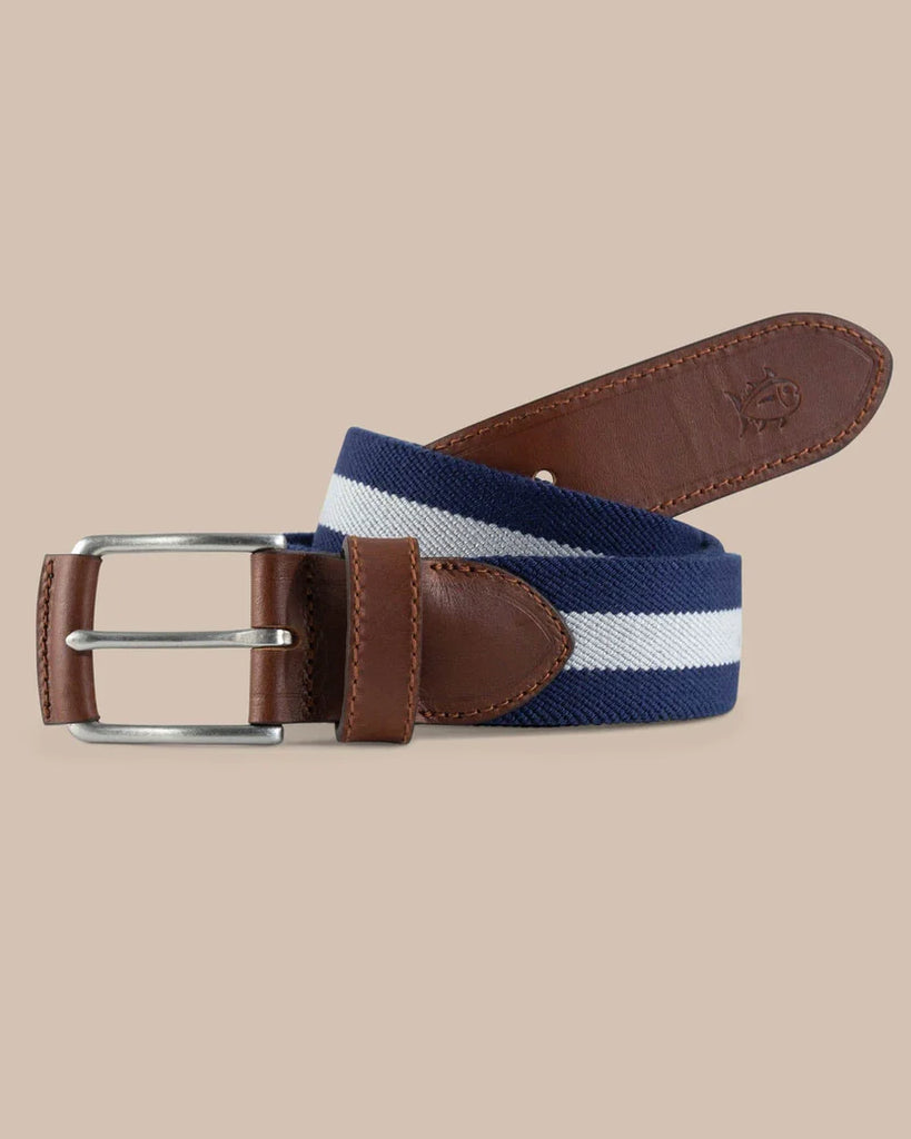 Southern Tide Men's Gadson Stretch Ribbon Belt - Yacht Blue