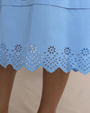 Southern Tide Gigi Eyelet Midi Skirt - Ocean Channel