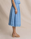 Southern Tide Gigi Eyelet Midi Skirt - Ocean Channel