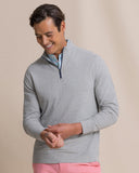 Southern Tide Men's Gulf View Heather Quarter Zip - Heather Steel