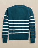 Southern Tide Women's Haisley Stripe Crew Neck Sweater - Teal Haze